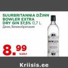 Allahindlus - SUURBRITANNIA DŽINN
BOWLER EXTRA
DRY GIN 37,5% 0,7 L