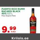 Allahindlus - PUERTO RICO RUMM
BACARDI BLACK
