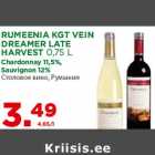 RUMEENIA KGT VEIN
DREAMER LATE
HARVEST 0,75 L