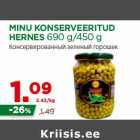 Allahindlus - MINU KONSERVEERITUD
HERNES 690 g/450 g