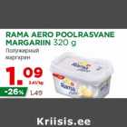 Allahindlus - RAMA AERO POOLRASVANE
MARGARIIN 320 g