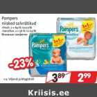 Allahindlus - Pampers
niisked salvrätikud