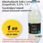Alkoholijook Saku Long Drink Grapefruit