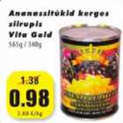 Магазин:Grossi,Скидка:Ананасы в сиропе Vita Gold 565g/340g 