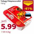 Allahindlus - Tallegg Pidupäevarullid
750 g