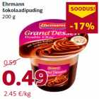 Allahindlus - Ehrmann
šokolaadipuding
200 g
