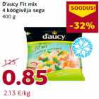 D’aucy Fit mix
4 köögivilja segu
400 g