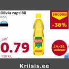 Allahindlus - Olivia rapsiõli
0,5 L