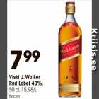 Allahindlus - Viski J. Walker
Red Label 40%,
50 cl