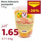 Allahindlus - Marta Kulinaaria
juustupallid
170 g