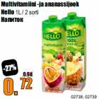 Multivitamiini -ja ananassijook
