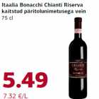 Itaalia Bonacchi Chianti Riserva
kaitstud päritolunimetusega vein
75 cl