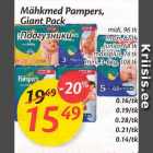 Mähkmed - Mähkmed Pampers, Giant Pack