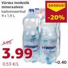 Värska looduslik
mineraalvesi