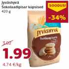 Jyväshyvä
Šokolaadipisar küpsised
420 g