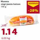 Allahindlus - Mamma
singi-juustu batoon
190 g