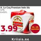 A. Le Coq Premium hele õlu