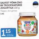 SALVEST PÕNN ÖKO 6K TROOPIKAPÜREE JOGURTIGA 130 G