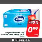Valge lehtkäterätik Easy
Standard, Zewa, 2 kihti, 120 tk