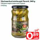 Allahindlus - Marineeritud minikurgid Favorit, 340 g
