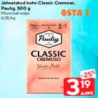 Jahvatatud kohv Classic Cremoso,
Paulig, 500 g
