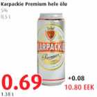 Allahindlus - Karpackie Premium hele õlu