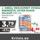 L´ORÉAL MEN EXPERT HYDRA
ENERGETIC AFTER SHAVE
PALSAM 100 ml