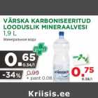 VÄRSKA KARBONISEERITUD
LOODUSLIK MINERAALVESI
1,9 L