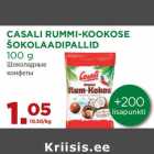 CASALI RUMMI-KOOKOSE
ŠOKOLAADIPALLID
100 g