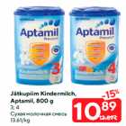 Allahindlus - Jätkupiim Kindermilch,
Aptamil, 800 g

