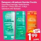 Šampoon või palsam Garnier Fructis

