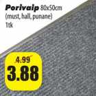 Porivaip 80x50cm
(must, hall, punane)
1tk