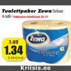 Магазин:Grossi,Скидка:Туалетная бумага Zewa Deluxe
4 рулона 