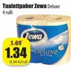 Магазин:Grossi,Скидка:Туалетная бумага Zewa Deluxe
4 рул