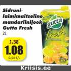 Allahindlus - Sidruni-
laimimaitseline
mandariinijook
Gutta Fresh
2L