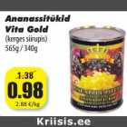 Allahindlus - Ananassitükid
Vita Gold
(kerges siirupis)
565g / 340g