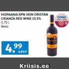 HISPAANIA KPN VEIN ORISTAN
CRIANZA RED WINE 13,5%
0,75 l