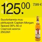 Alkohol - Suurbritannia muu piiritusjook Captain Morgan Spiced