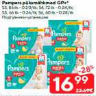 Allahindlus - Pampers püksmähkmed GP+*

