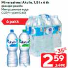 Mineraalvesi Akvile, 1,5 l x 6 tk

