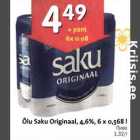 Õlu Saku Originaal, 4,6%, 6 х 0,568 l