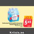 Karboniseeritud looduslik mineraalvesi
Värska Originaal, 6 x 1,5 l