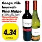Geogr. täh. lauavein Vina Maipo al12,5%, 0,75l, 2sorti