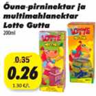 Allahindlus - Õuna-pirninektar ja multimahlanektar Lotte Gutta 200ml