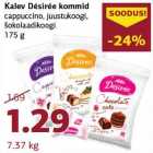 Kalev Désirée kommid
cappuccino, juustukoogi,
šokolaadikoogi
175 g