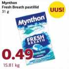 Mynthon
Fresh Breath pastillid
31 g