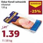 Oskar Korall suitsusink
viilutatud
120 g