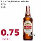 A. Le Coq Premium hele õlu