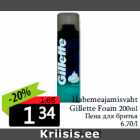 Allahindlus - Habemeajamisvaht
Gillette Foam 200ml
