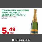 Allahindlus - ITAALIA KPN VAHUVEIN
TOSO PROSECCO
EXTRA DRY 11%, 0,75 l